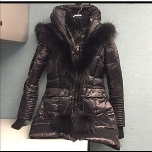 Nicole Benisti Leather Trim, Fox Fur Puffer Coat